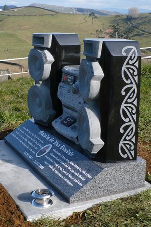 Custom Stereo Headstone